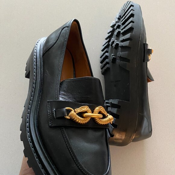 Tory Burch Jessa Chain-link Leather Loafers - Picture 4 of 6